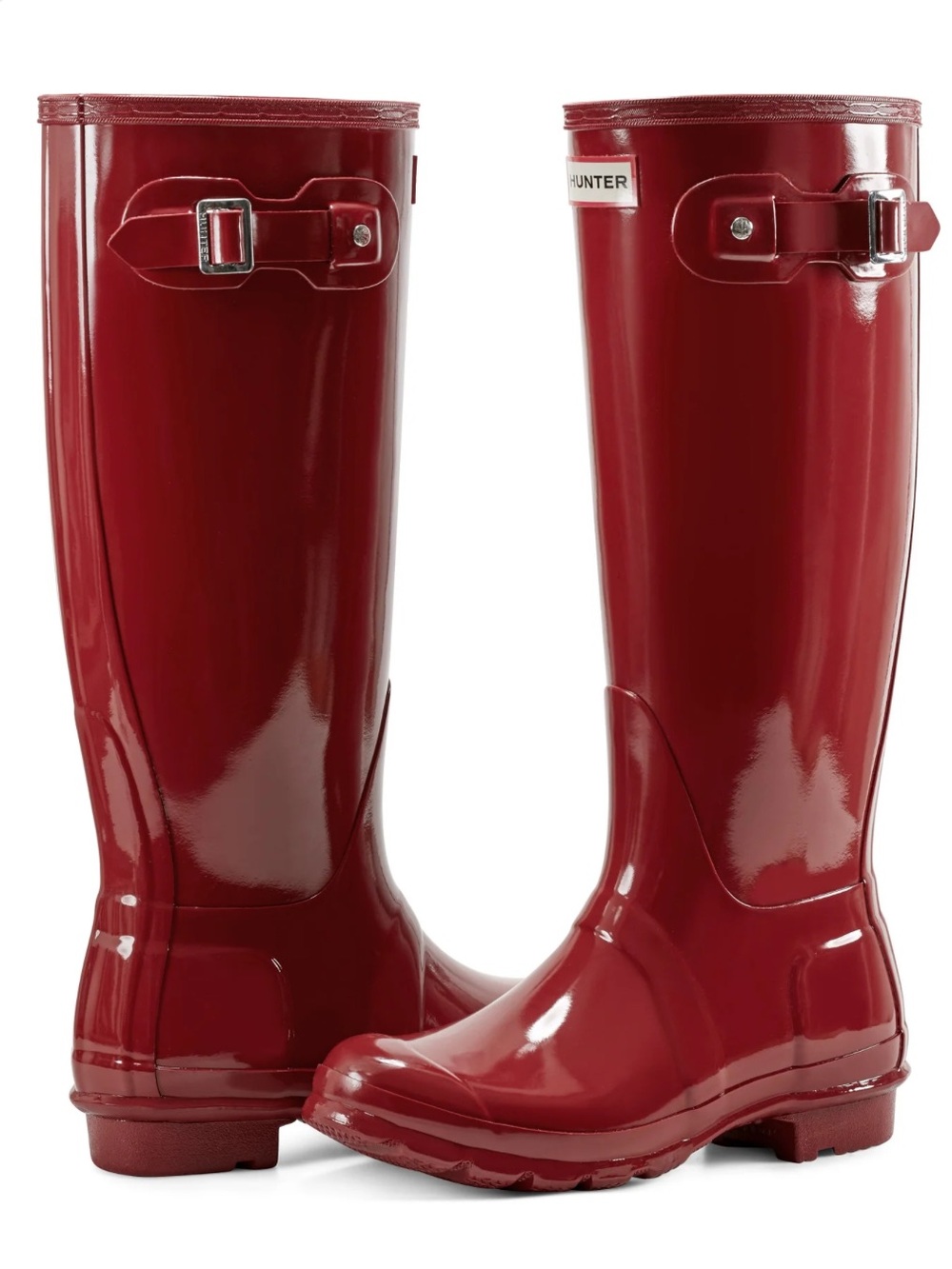 Hunter Women's Gloss Red Tall Rain Boots size 7/EU 38 Brand new/no box